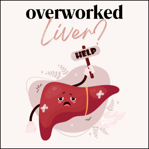 A graphic of a liver, overworked from processing mold and mycotoxins.