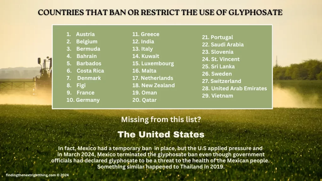 “Chart showing rising glyphosate use in U.S. agriculture alongside increasing rates of childhood neurological and chronic conditions